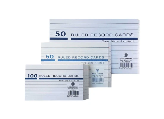 Record Cards Lines 165g/ Meduiem- White